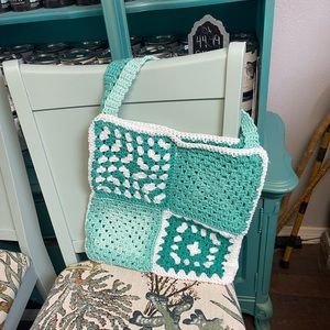 Handmade teal tote